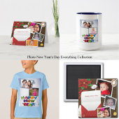 Elegant Two Photo Happy New Year’s Dinner Party Kaart