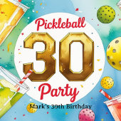 Pickleball 30ste verjaardag papieren bordje