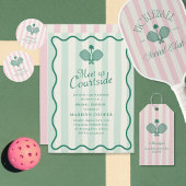 Roze en groene Bachelorette Weekend Route Programmakaart