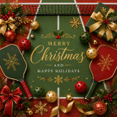 Pickleball Kerst thema Cadeaupapier