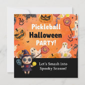 Pickleball Happy Halloween met bal overal Pickleball Paddle