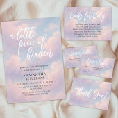 Little Piece of Heaven Whimsical Baby shower Arch Kaart