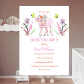 Piggy Triplets Baby shower Piglet Meisje Boerderij Kaart
