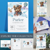 Leuke Pilot Teddy Bear Etiket