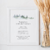 Bruiloft Favors Houtland Bos Poster