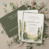 Rustiek Bos Evergreens Christelijk Bruiloft Kaart (Personaliseer deze collectie van deze onafhankelijke maker. Test)