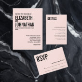 Eenvoudig en minimaal roze Typografie Weddenschap Confetti (Personaliseer de collectie van deze zelfstandige maker.)