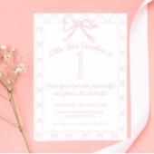 Monogrammed Roze & Wit Lint, Roze Bow Custom Kartonnen Onderzetters