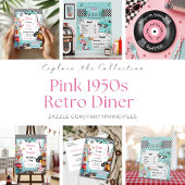 Jaren 50 Retro Diner Menu Perfect Poster