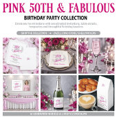 Fantastisch Vijftig Roze Script Viering Spandoek