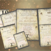 Hart Leaf Bleek Blush Pink Tree Dove Weddenschap Kaart