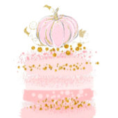 Roze Glitter Pompoen Meisje Baby shower Bedankdoosjes