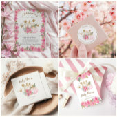 Roze en gouden pompoen luier loterij ticket informatiekaartje