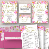 Bloemig Roze Goud Willekeurig Tafelnummer Zitplaat