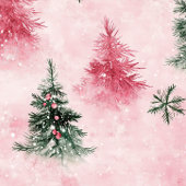 Kerstboom op Roze Feestdagen Kaart