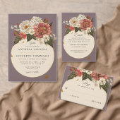 Romantische geschilderde bloemenbruiloft informatiekaartje (Personaliseer de collectie van deze zelfstandige maker.)