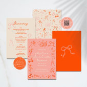 Roze en Rode Schets Meisjesuitstap Weekend Feestje Ronde Sticker