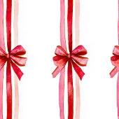 Roze en rode kerstbogen satijnen lint