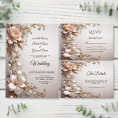 Zachte Roze en Witte Bloemen Planner (Personaliseer de collectie van deze zelfstandige maker.)
