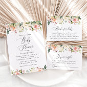 Roze bloemen, witte bloemen, Boho, Baby shower Servet