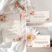 Baby in Bloom Luier Raffle Baby shower Bloemen Informatiekaartje