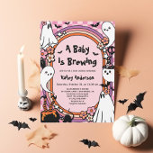 Zeg niet Baby Pink Halloween Baby shower spel Reclamebord Met Voetstuk