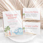 Wensen voor Baby Beach Surf Baby shower Game Kaart