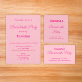 Minimalist Text-Based Pink Bachelorette Party Rechthoekige Sticker