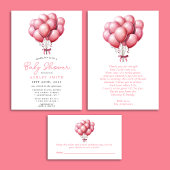 Waterverf roze ballonnen Het is een meisje Acryl Drinkbeker