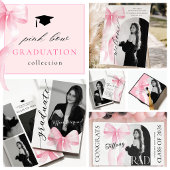 Pink Bow Photo Graduation Banner