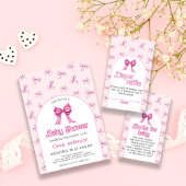 Roze boog Baby shower boog uitnodiging