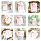 Roze Bow 1e Verjaardagsmeisje Bedankdoosjes