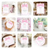 Pink Bow Coquette 2e verjaardag Kaart