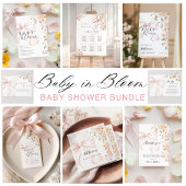 Bow Baby in Bloom Baby shower Welcome Sign Poster