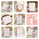 Paarse Roze Bow Butterfly Girl Verjaardagsfeestje Acryl Uitnodigingen