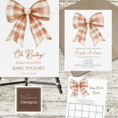 Roze Bow Meisje Baby shower Vierkante Sticker