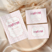 Roze Waterverf Bow Meisje Baby shower Papieren Bordje