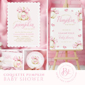 Coquette pompoen roze papier Borden Papieren Bordje