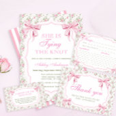 Pink Bow Vrijgezellenfeest Datum Nachtideeën Informatiekaartje