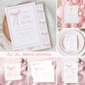 Coquette Roze Bow Lint Tying The Knot Cadeaupapier