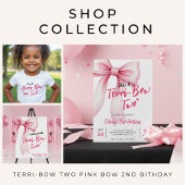 Roze Strik Meisjes Gefeliciteerd 2e Verjaardag Ver Kaart