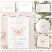 Rosa Vlinder Strik Baby Borrel Dank Je Cadeaulabel
