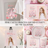 Baby's 1e verjaardag Roze Kasteel Prinses Servet