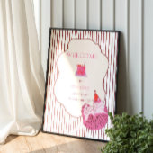 One Sleepy Cat 1st Birthday Welcome Poster