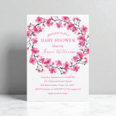 Cherry Blossom Sakura Flowers Baby shower Kaart