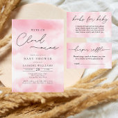 Pink Cloud Nine Baby shower Enclosure Kaart