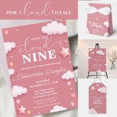 Hallo Baby shower Pink Clouds All In One Uitnodiging