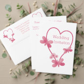 Trouwservetten roze hart en vlinders servetten (Personaliseer deze collectie van deze onafhankelijke maker. Test)