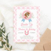 Roze Derby Paard Verjaardag Fles Etiket