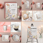 Pink Distressed Pressed Wildflower Baby shower Papieren Bekers